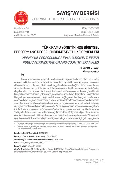 Bireysel Performans Değerlendirmesi